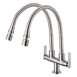 Double Pillar Sink Tap